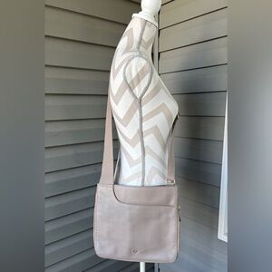 RADLEY LONDON Light Pink / Light Taupe Crossbody -Adjustable Strap Leather Bag
